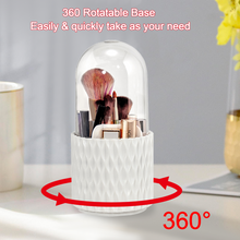Load image into Gallery viewer, Makeup Brush Rotating Storage Box With Lid