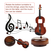 Load image into Gallery viewer, Violin Music Box Mini Musical Instrument Crafts