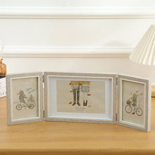 Load image into Gallery viewer, Tri-fold Photo Frame Folding Combination Decorative Table