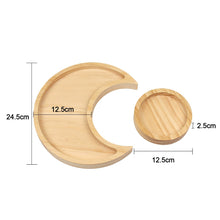 Load image into Gallery viewer, Wooden Moon Round Tray Combination Jewelry Crystal Display Tray