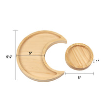Load image into Gallery viewer, Wooden Moon Round Tray Combination Jewelry Crystal Display Tray
