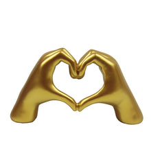 Load image into Gallery viewer, Golden Heart Shaped Hand Sculpture Living Room Decoration