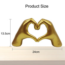 Load image into Gallery viewer, Golden Heart Shaped Hand Sculpture Living Room Decoration
