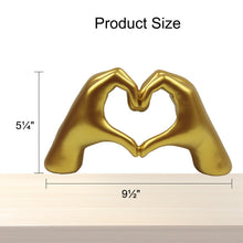 Load image into Gallery viewer, Golden Heart Shaped Hand Sculpture Living Room Decoration