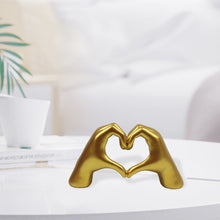 Load image into Gallery viewer, Golden Heart Shaped Hand Sculpture Living Room Decoration