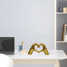 Load image into Gallery viewer, Golden Heart Shaped Hand Sculpture Living Room Decoration