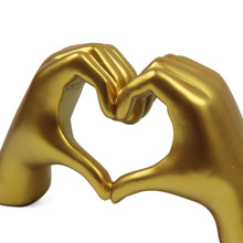 Load image into Gallery viewer, Golden Heart Shaped Hand Sculpture Living Room Decoration
