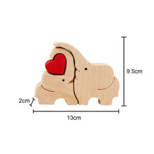 Load image into Gallery viewer, Wooden Puzzle Mother And Child Elephant Set Ornaments