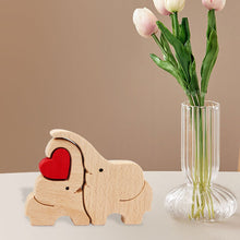 Load image into Gallery viewer, Wooden Puzzle Mother And Child Elephant Set Ornaments