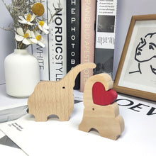 Load image into Gallery viewer, Wooden Puzzle Mother And Child Elephant Set Ornaments