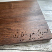 Load image into Gallery viewer, Mother's Day Gift Personalized Walnut Cutting Board