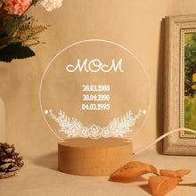 Load image into Gallery viewer, Customized Night Light for Mom