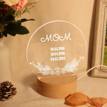 Load image into Gallery viewer, Customized Night Light for Mom