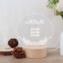 Load image into Gallery viewer, Customized Night Light for Mom