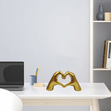 Load image into Gallery viewer, Golden Heart Shaped Hand Sculpture Living Room Decoration
