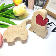 Load image into Gallery viewer, Wooden Puzzle Mother And Child Elephant Set Ornaments
