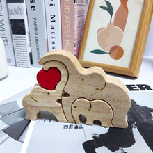 Load image into Gallery viewer, Wooden Puzzle Mother And Child Elephant Set Ornaments
